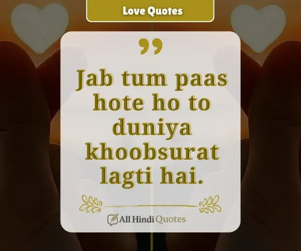 Hindi Love Quotes in English